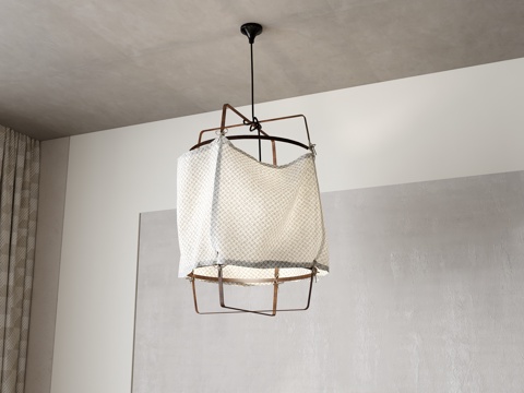 新中式吊灯su模型