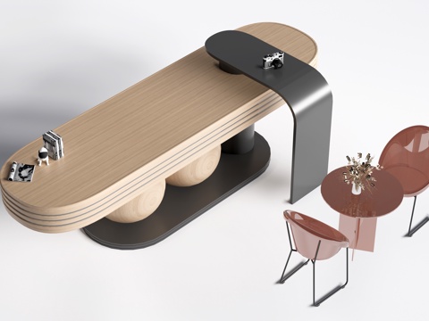 现代办公桌椅 工位桌椅 公司办公桌su模型