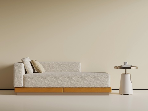 现代休闲沙发 边几su模型