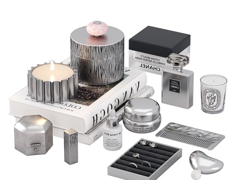 现代轻奢饰品摆件组合su模型