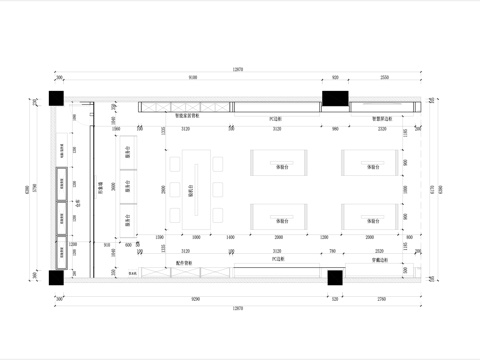 手机专卖店全套施工图cad施工图