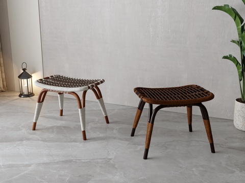 美式凳子su模型