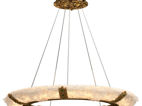 轻奢吊灯su模型