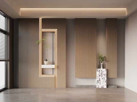 现代意式玄关su模型