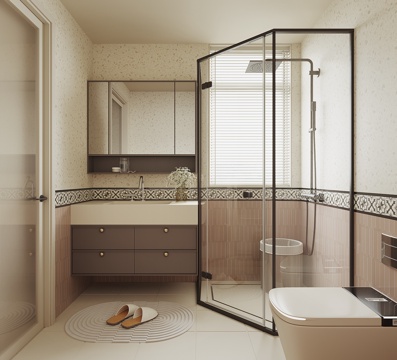 现代卫生间su模型