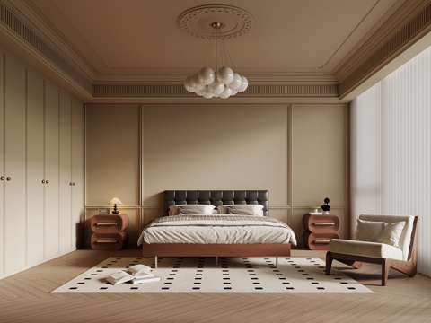 法式卧室su模型