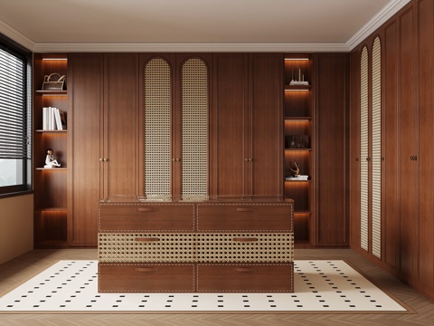 中古衣帽间su模型