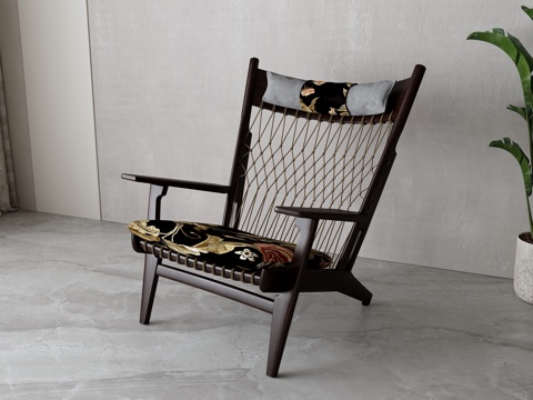 美式躺椅su模型