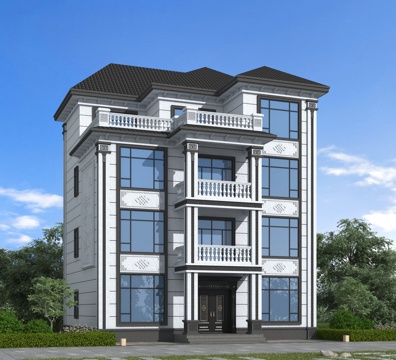 中式别墅 新中式别墅su模型