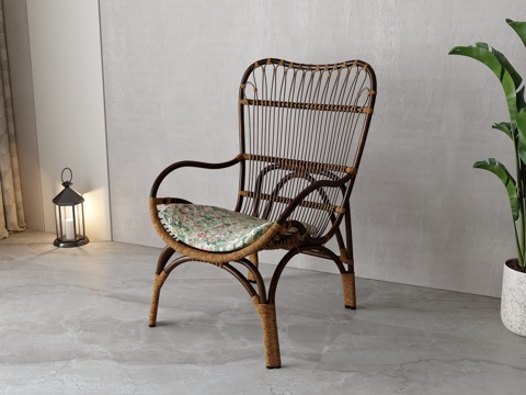 美式休闲椅su模型