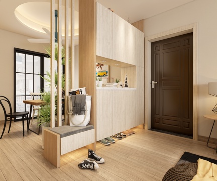  北欧高清无码北欧客餐厅3d模型 