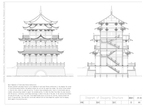 中国传统斗拱结构详细CADcad施工图