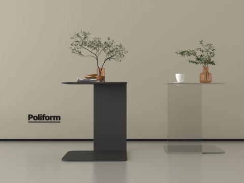 现代边几 金属边几 玻璃边几su模型