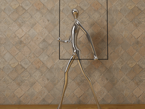 小雕塑摆件su模型