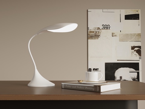 现代桌面台灯 摆件su模型