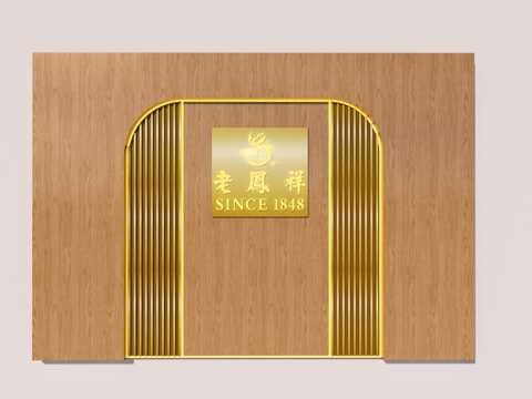 珠宝店形象墙su模型