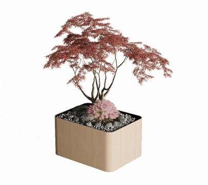 新中式景观树su模型