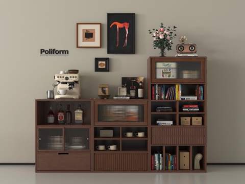 中古餐边柜 玄关柜 矮柜 木材 装饰柜 摆件su模型