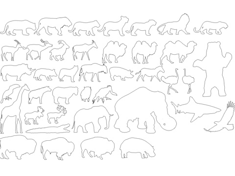 犀牛螃蟹动物图库cad施工图
