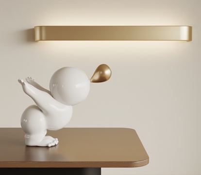 现代雕塑 壁灯 金属壁灯su模型