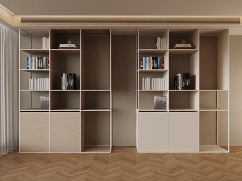 现代衣柜 置物柜su模型