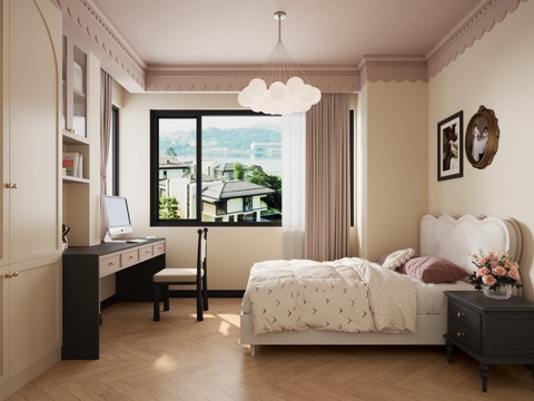  法式儿童房3d模型 