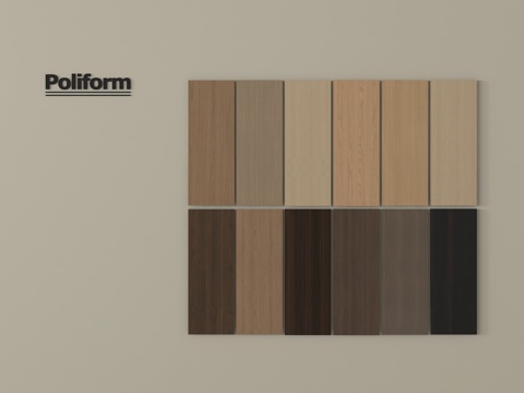 现代木饰面护墙板 墙饰板 木饰面背景墙 护墙板su模型