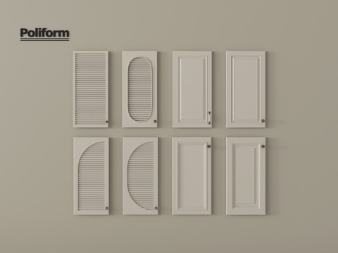 法式其他门 柜门 鞋柜柜门 衣柜柜门 百叶柜门su模型