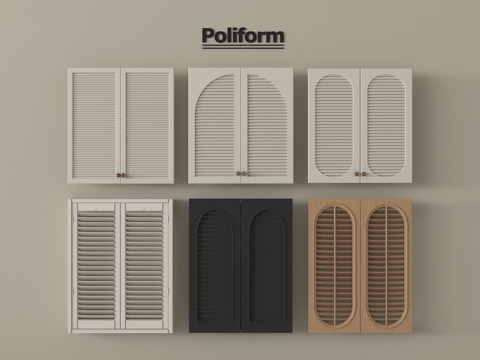 现代其他门 百叶柜门su模型