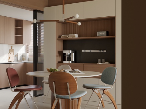 现代家居餐厅su模型