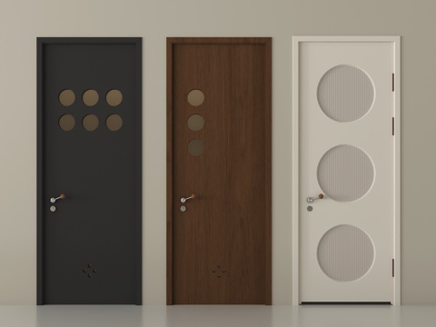 中古单开门 平开门  卧室门 厨卫门su模型