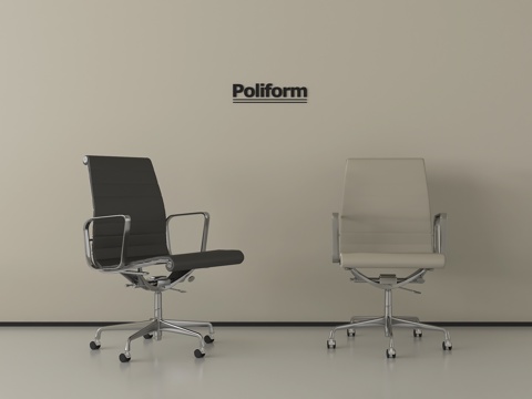 现代办公椅 老板椅 扶手椅 休闲椅 培训椅 带滑轮su模型