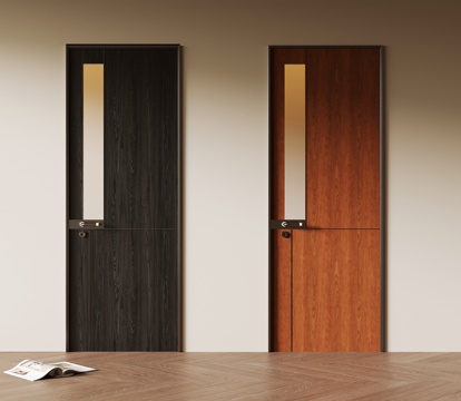 现代单开门su模型