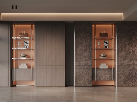 意式轻奢置物柜 装饰柜su模型