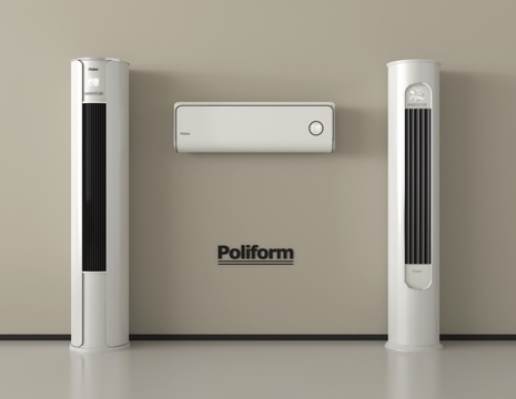 现代空调组合 立式空调 壁挂式空调su模型