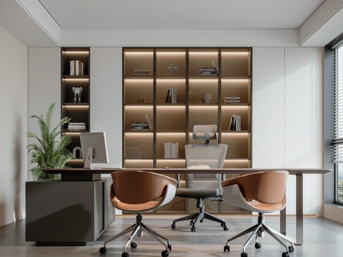 现代总经理办公室su模型