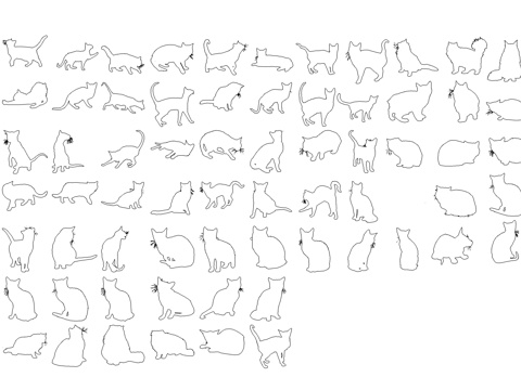 猫狗动物图库cad施工图