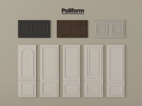 法式护墙板 墙裙su模型