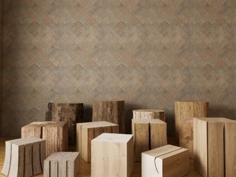 新中式坐凳su模型