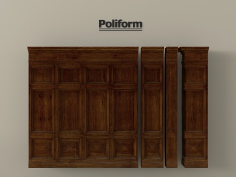 中式护墙板su模型