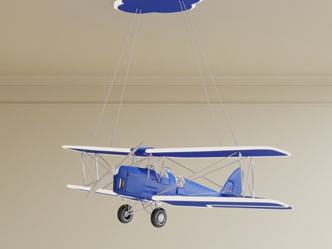 现代儿童吊灯 异形吊灯 飞机吊灯su模型