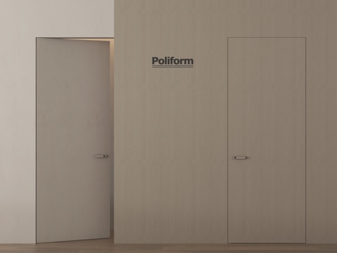 现代隐形门 单开门 卧室门 木门su模型