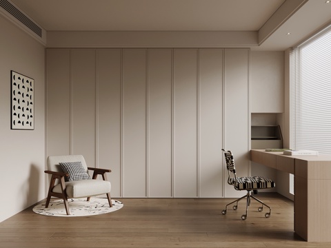  现代衣帽间3d模型 