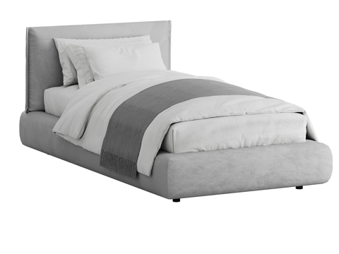  现代简约单人床 单人床 简约床 卧室床3d模型 