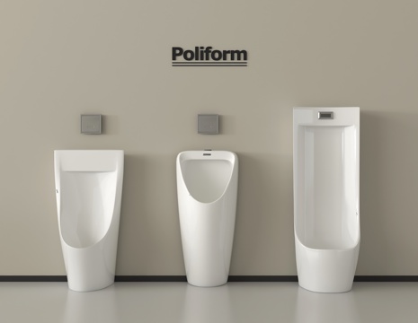  现代小便池 小便斗 小便器su模型 