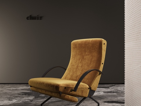 现代扶手椅 单椅 休闲椅su模型