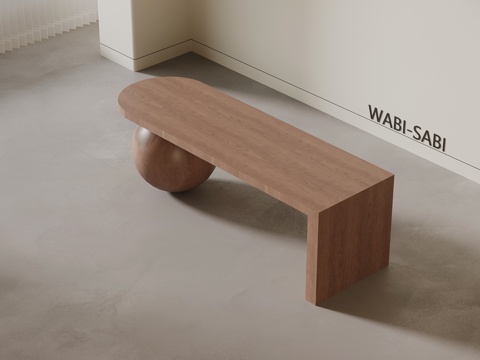 现代中古风换鞋凳 床尾凳su模型