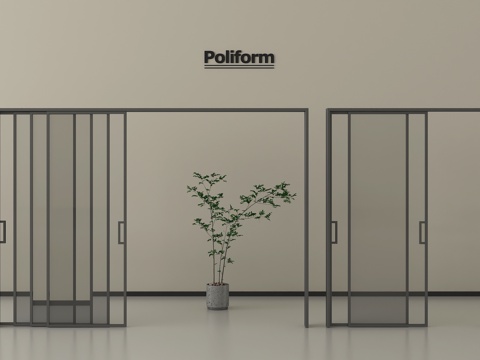 现代推拉门 三联动推拉门 阳台推拉门 厨房推拉门 玻璃推拉门su模型