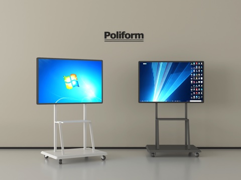  现代移动电视 会议电视 显示屏3d模型 