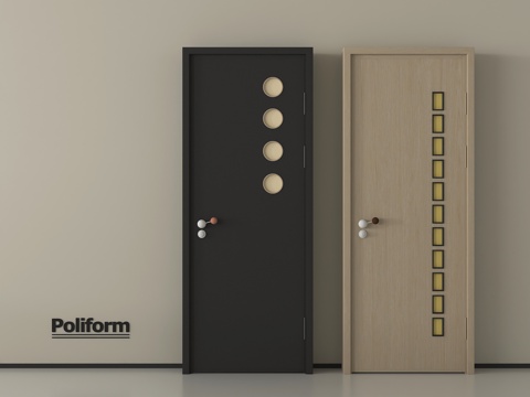 中古单开门 平开门  卧室门 木门su模型